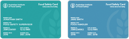 The official AIFS Food Safety Card.