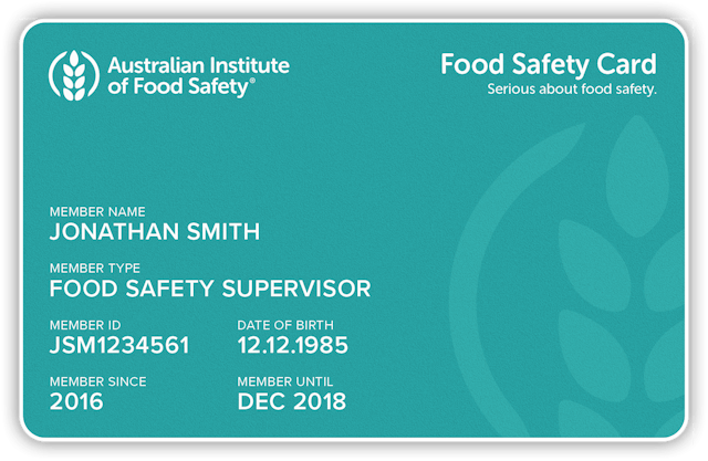 Green Food Safety Supervisor Card