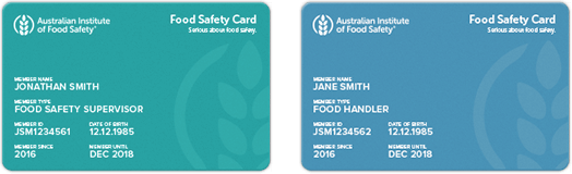 The official AIFS Food Safety Card.